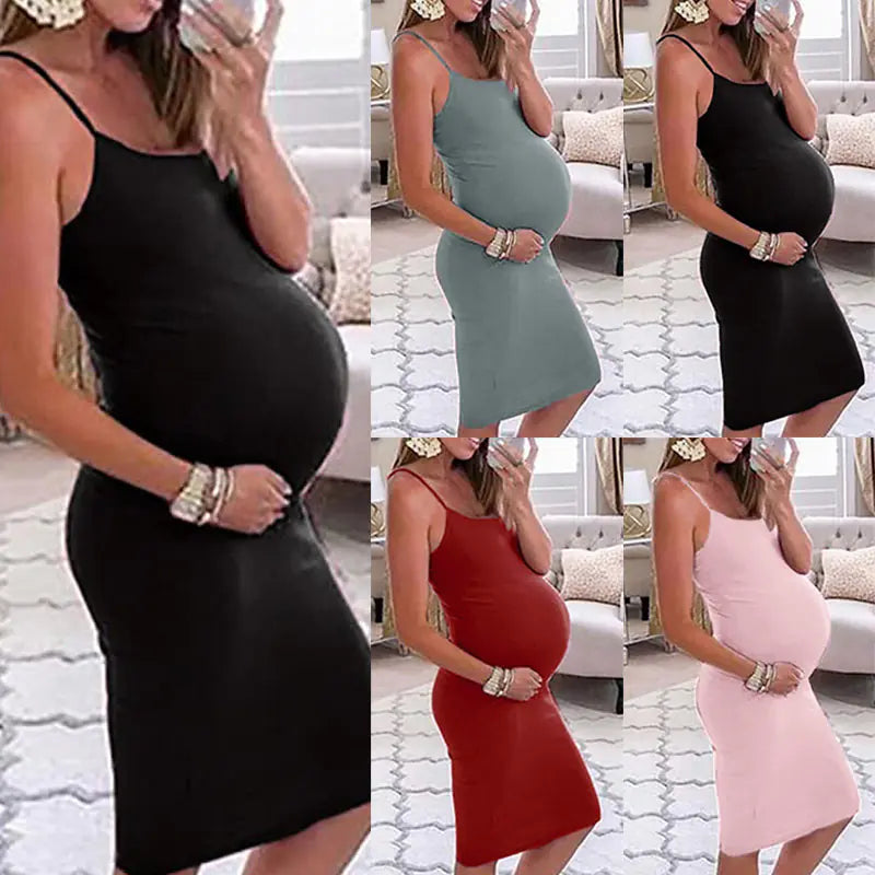 Ergonomic Support Solutions Comfortable Loose Suspender Dress for Pregnant Women