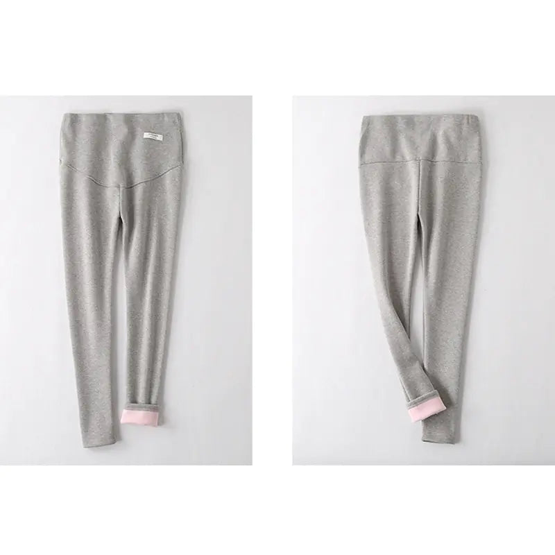 Ergonomic Support Solutions Maternity Velvet Leggings for Pregnant Women (Warm)