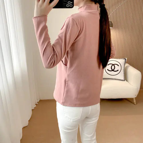 Ergonomic Support Solutions Microfiber Nursing Top for Pregnant Women, Long Sleeve