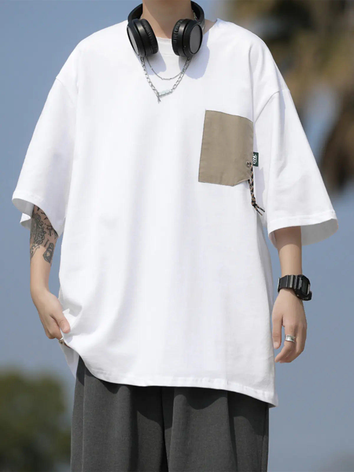 Ergonomic Support Solutions Men's Casual Loose Fit Summer Short-Sleeved T-Shirt