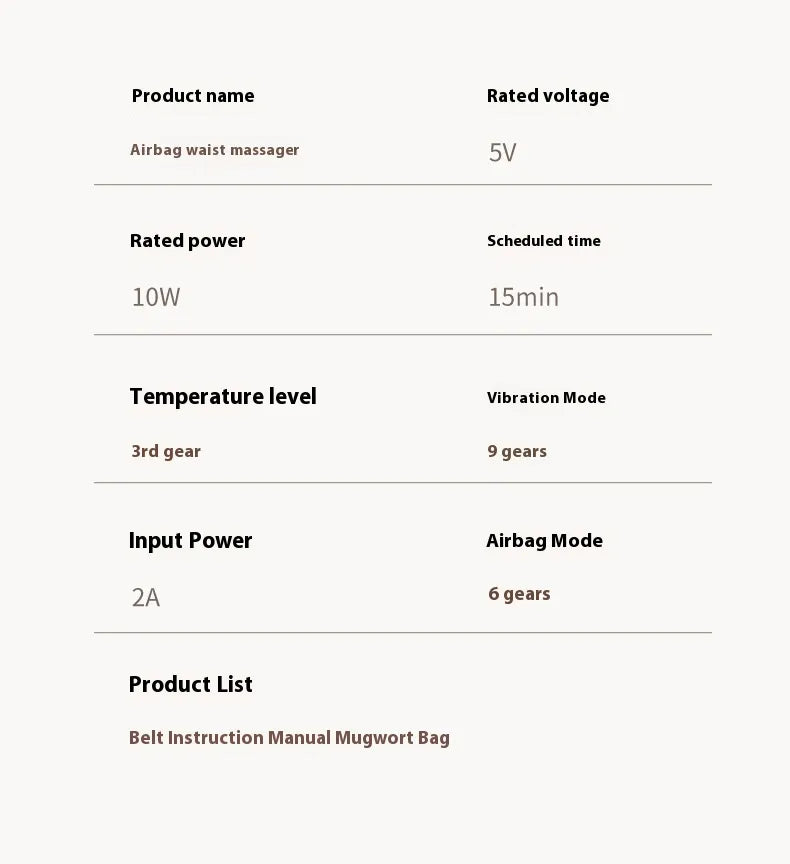 Ergonomic Support Solutions Heating Waist Wrap Massage