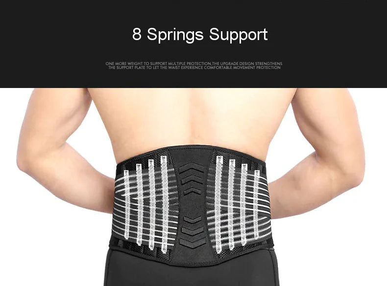 Ergonomic Support Solutions Lower Back Support Brace Lumbar Waist Belt Double Pull Breathable Belt Men Women