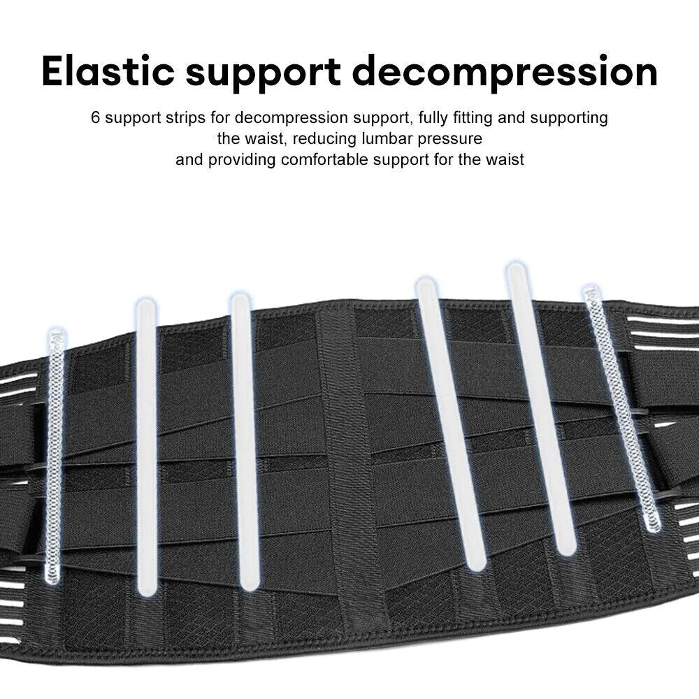 Ergonomic Support Solutions Adjustable Lower Back Brace Lumbar Support Waist Belt For Men Women Pain Relief