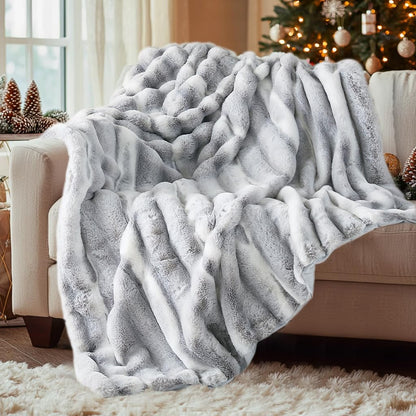 ESS™ Luxe Faux Rabbit Fur Throw Blanket