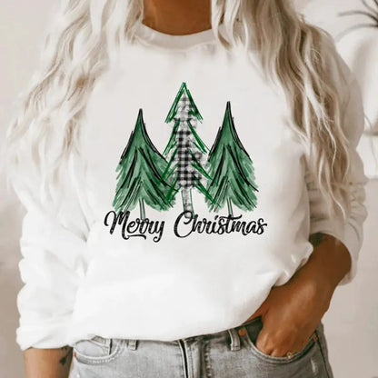 Merry & Bright Reindeer Crewneck Sweatshirt – Cozy Ergonomic Fit | Holiday Comfort Wear