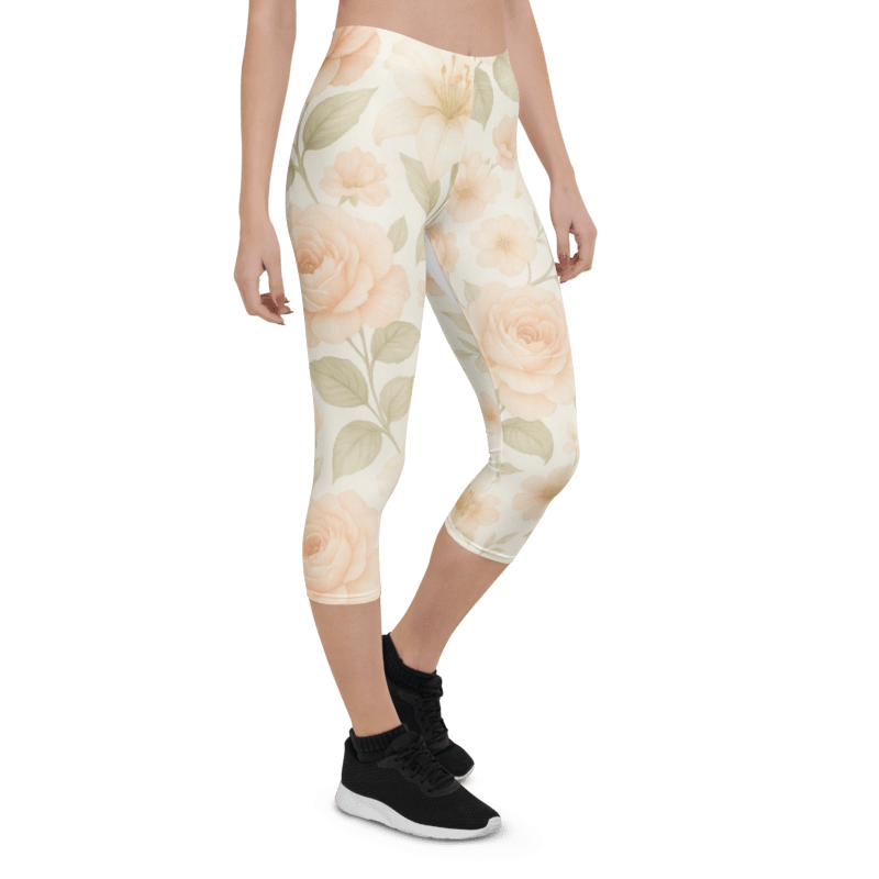 FloraFlow™ Ergonomic Capri Leggings