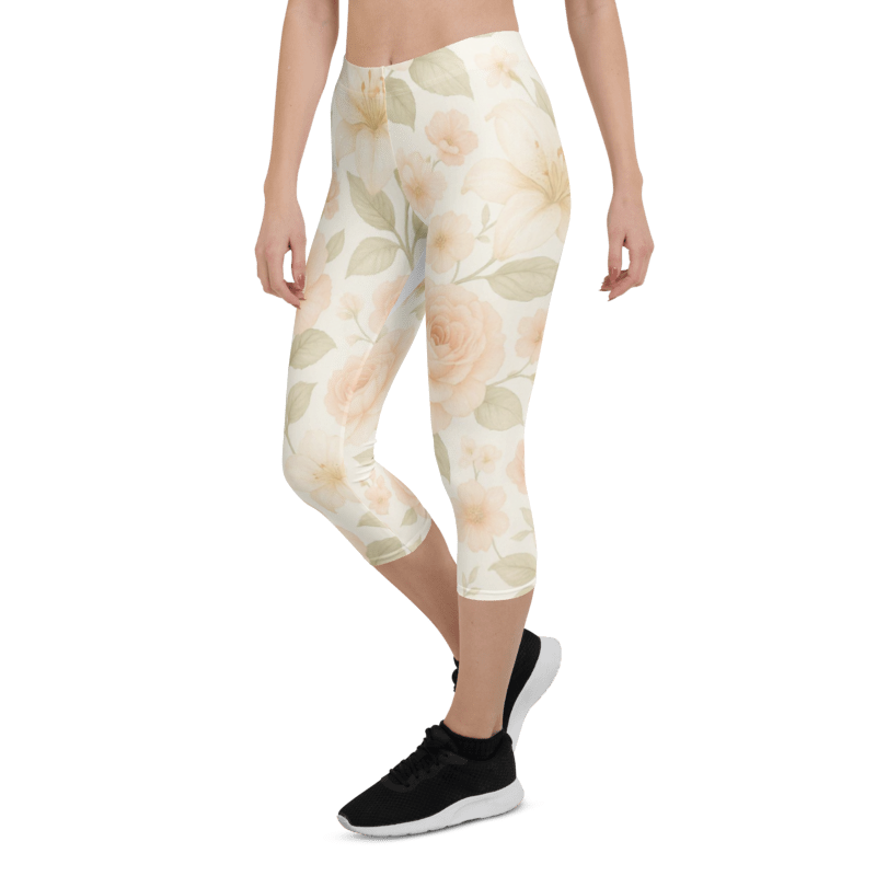 FloraFlow™ Ergonomic Capri Leggings