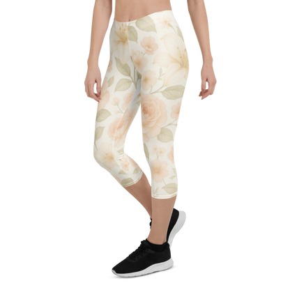FloraFlow™ Ergonomic Capri Leggings