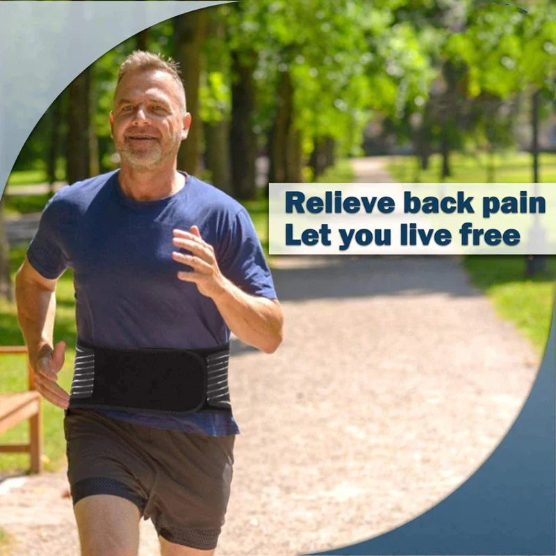 Ergonomic Support Solutions Lower Back Support Brace Lumbar Waist Belt Double Pull Breathable Belt Men Women