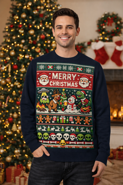 WinterEase™ Festive Graphic Sweatshirt – All-Day Ergonomic Comfort