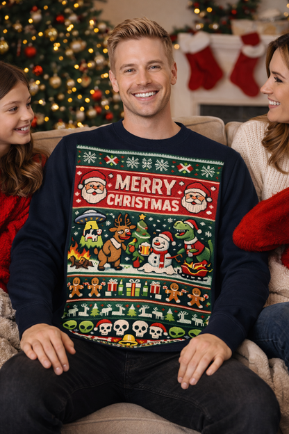 WinterEase™ Festive Graphic Sweatshirt – All-Day Ergonomic Comfort