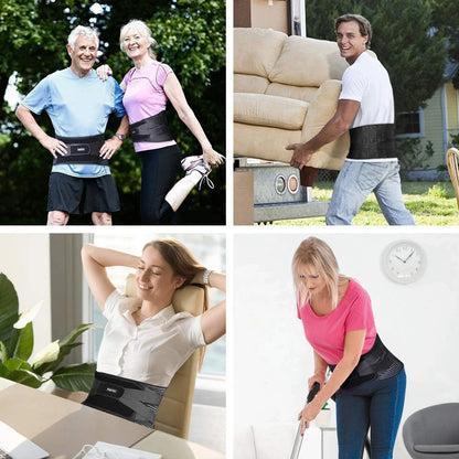 Ergonomic Support Solutions Adjustable Lower Back Brace Lumbar Support Waist Belt For Men Women Pain Relief