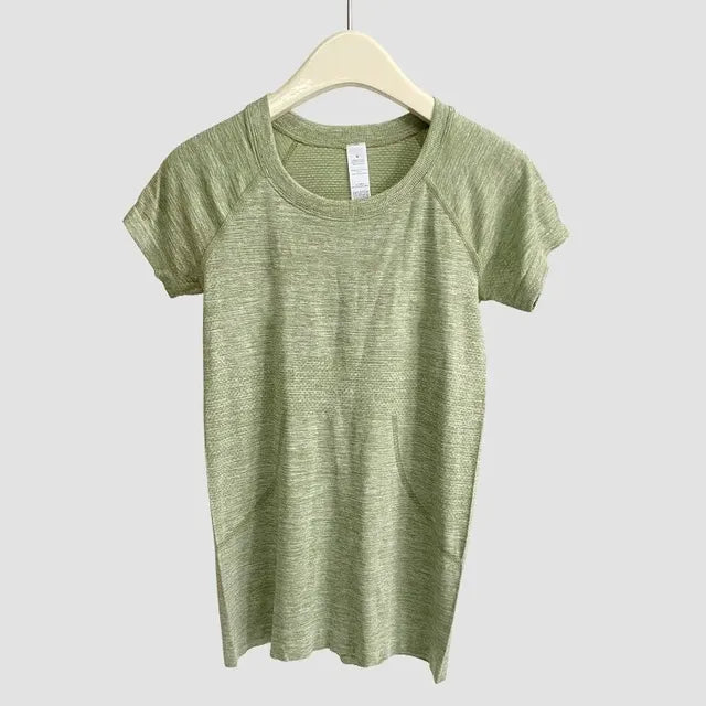 Ergonomic Support Solutions Tech Women's Seamless Yoga Workout T-Shirt 2.0