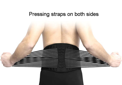 Ergonomic Support Solutions Lower Back Support Brace Lumbar Waist Belt Double Pull Breathable Belt Men Women
