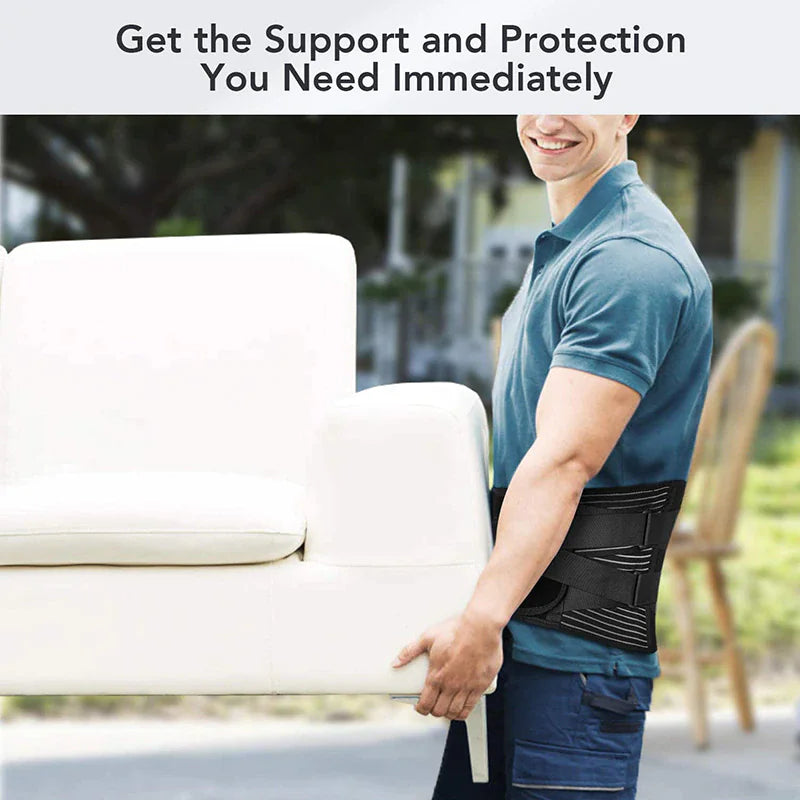 Ergonomic Support Solutions Adjustable Lower Back Brace Lumbar Support Waist Belt For Men Women Pain Relief