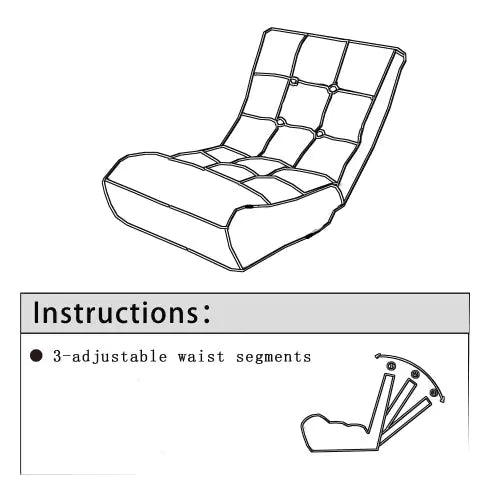 Ergonomic Support Solutions Reclining Japanese Tatami Balcony Reclining Leisure Adjustable Chair
