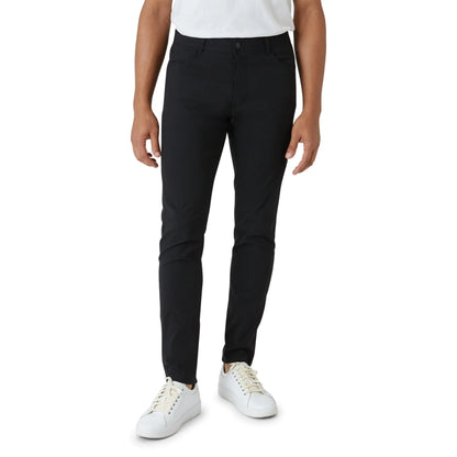 Ergonomic Support Solutions Mens Tech Pants - Stretch Travel Pants for Men | 5 Pocket Pants Casual Mens Pants | Performance Stretch Pants | Mens Travel Pants Skinny Fit Black