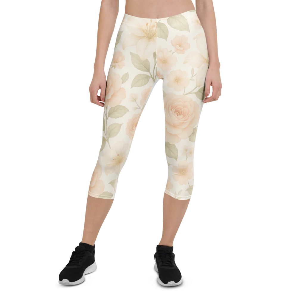 FloraFlow™ Ergonomic Capri Leggings