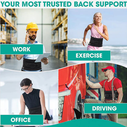 Ergonomic Support Solutions Adjustable Lower Back Brace Lumbar Support Waist Belt For Men Women Pain Relief